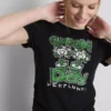 Grøn baby-T-shirt med rynker, med højt bomuldsindhold