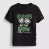 Grøn baby-T-shirt med rynker, med højt bomuldsindhold