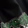 Grøn baby-T-shirt med rynker, med højt bomuldsindhold