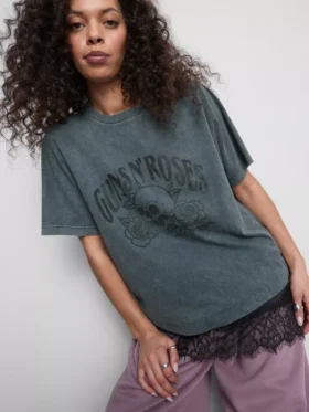 Guns N’ Roses T-shirt med blonderkant