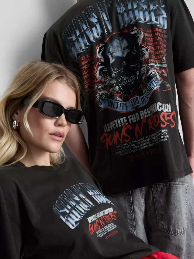 Guns N' Roses-T-shirt med grafisk motiv