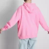 Hættetrøje med collegiate-print i bomuldsrigt materiale