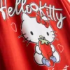 Hello Kitty bomulds-T-shirt i afslappet stil med jordbærmotiv