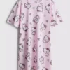 Hello Kitty-nattøj i bomuld med grafisk print
