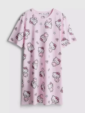 Hello Kitty-nattøj i bomuld med grafisk print