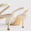 Højhælede sko med slingback i mesh med bred pasform