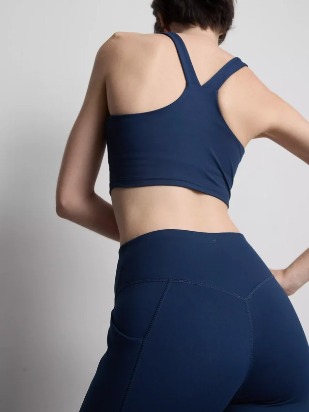 Højtaljede, glatte active-leggings med støtte