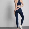 Højtaljede, glatte active-leggings med støtte