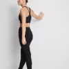 Højtaljede, glatte active-leggings med støtte