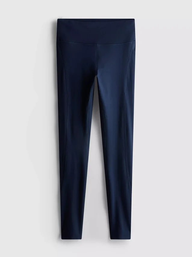 Højtaljede, glatte active-leggings med støtte