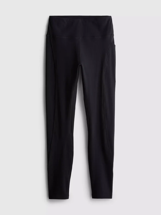 Højtaljede, glatte active-leggings med støtte