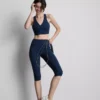 Højtaljede, glatte og støttende capri-leggings til sport