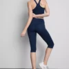 Højtaljede, glatte og støttende capri-leggings til sport