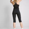 Højtaljede, glatte og støttende capri-leggings til sport