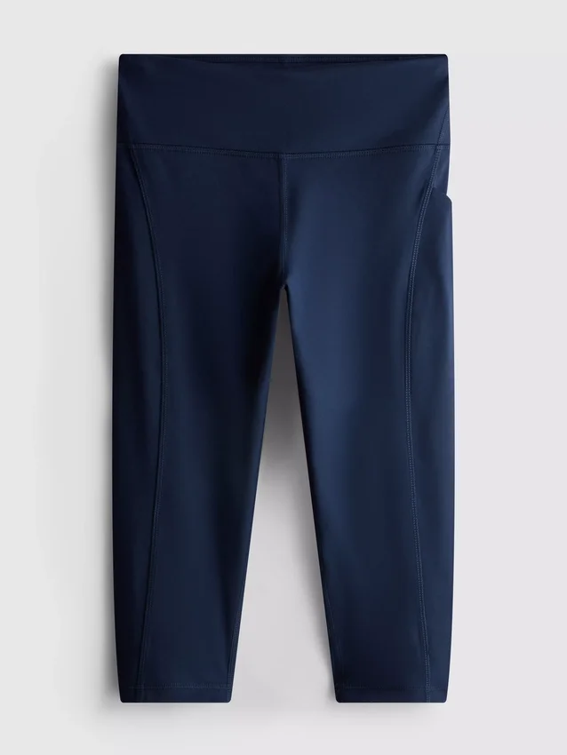 Højtaljede, glatte og støttende capri-leggings til sport