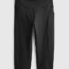 Højtaljede, glatte og støttende capri-leggings til sport