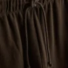 Hyggelige joggingbukser i bomuldsblanding med brede ben