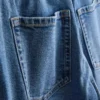 Jeans i bomuldsdenim med høj talje og konisk snit