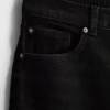 Jeans i bomuldsdenim med høj talje og konisk snit