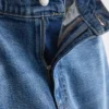 Jeans i bomuldsdenim med høj talje og konisk snit