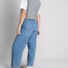 Jeans i bomuldsdenim med konisk, lige ben
