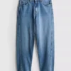 Jeans i bomuldsdenim med konisk, lige ben