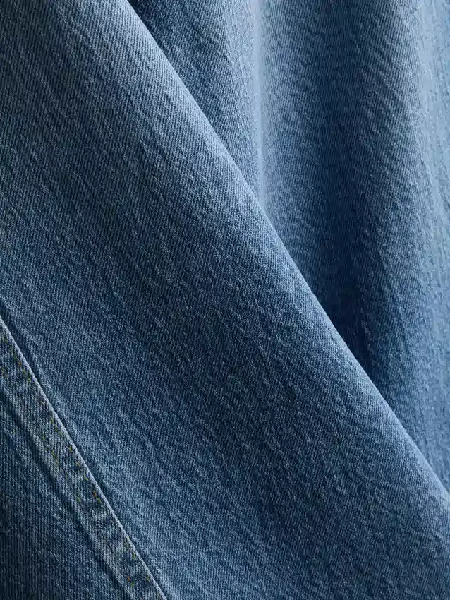 Jeans i bomuldsdenim med konisk, lige ben