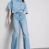 Jeans i bomuldsdenim med lige ben