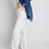 Jeans i bomuldsdenim med lige ben