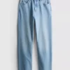 Jeans i bomuldsdenim med lige ben