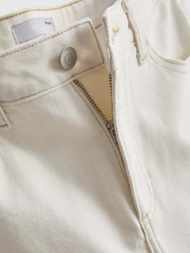 Jeans i bomuldsdenim med lige ben