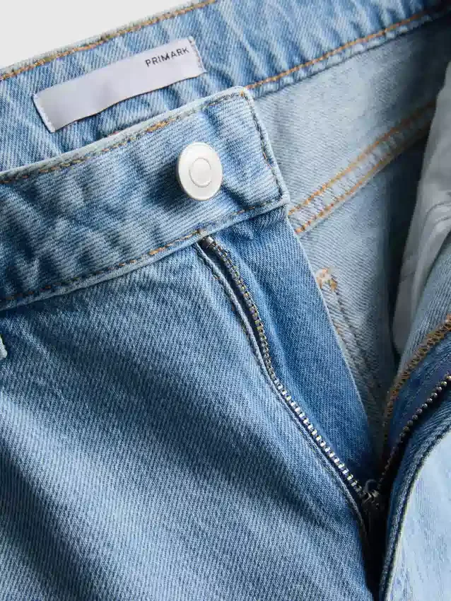 Jeans i bomuldsdenim med lige ben