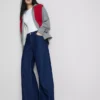 Jeans i bomuldsdenim med mellemhøj talje og brede ben