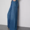 Jeans i bomuldsdenim med mellemhøj talje og brede ben