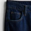Jeans i bomuldsdenim med mellemhøj talje og brede ben