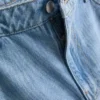 Jeans i bomuldsdenim med mellemhøj talje og brede ben