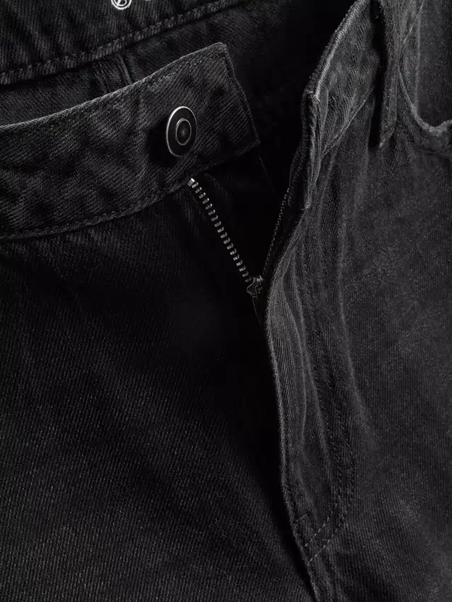 Jeans i bomuldsdenim med mellemhøj talje og brede ben