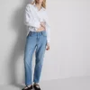 Jeans i bomuldsdenim med mellemhøj talje og lige ben