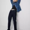 Jeans i bomuldsdenim med mellemhøj talje og lige ben