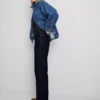 Jeans i bomuldsdenim med mellemhøj talje og lige ben