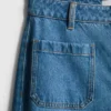 Jeans med brede ben og lommer foran