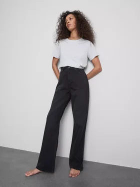 Jeans med høj talje og lige ben