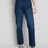 Jeans med høj talje og lige ben
