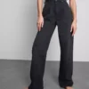 Jeans med høj talje og lige ben