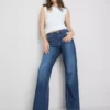 Jeans med høj talje og lige ben