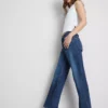 Jeans med høj talje og lige ben