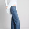 Jeans med høj talje og lige ben