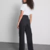 Jeans med høj talje og lige ben