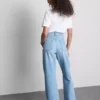 Jeans med høj talje og lige ben