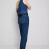 Jeans med høj talje og lige ben